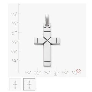 James Avery Silver Cross with Necklace